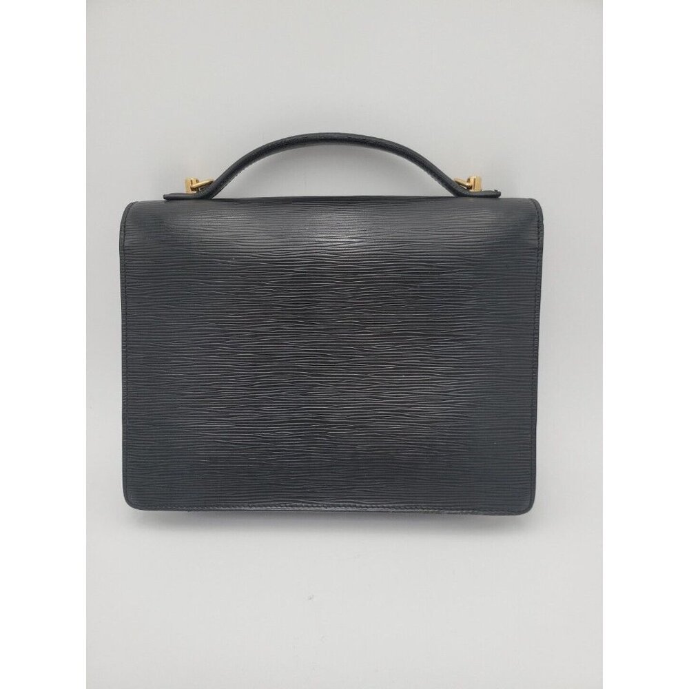 LOUIS VUITTON Epi Monceau M52122 Handbag Shoulder Bag Black leather Strap Keys - Picture 8 of 16